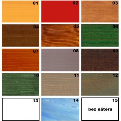 Barevné varianty dřevěných prken